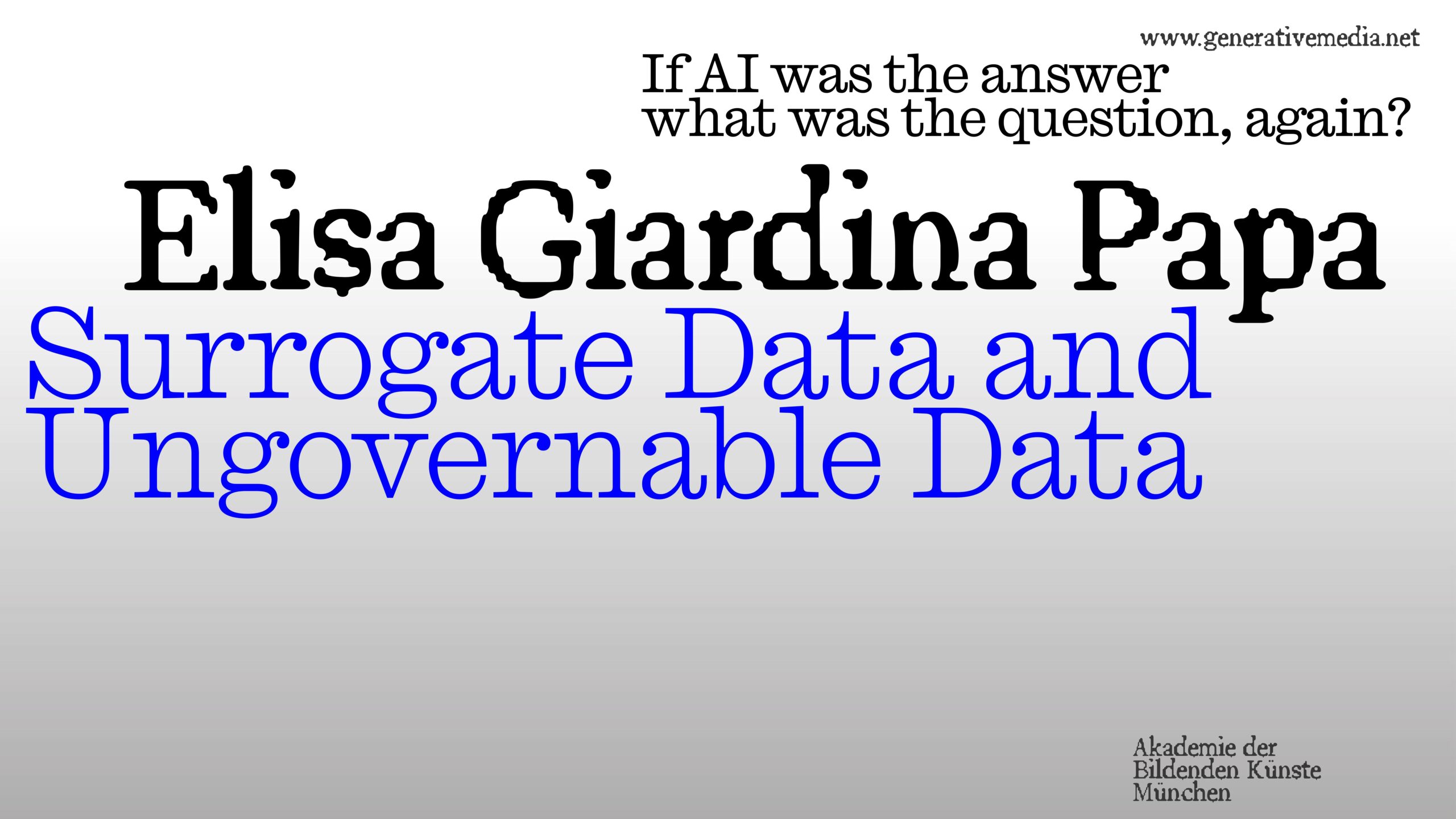 Surrogate Data and Ungovernable Data